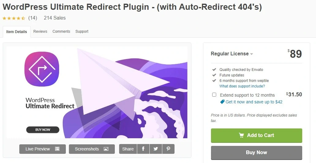 Portada de plugin wordpress ultimate redirect